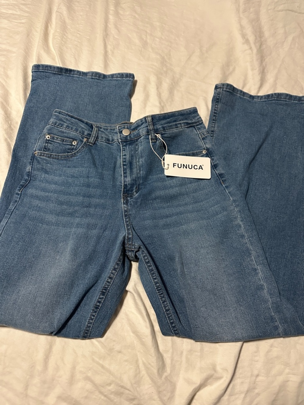 Women’s Light Blue Wide-Leg Denim Jeans